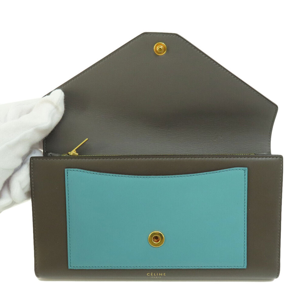 Celine Tri Folded Multi Function Fold Wallet Leat… - image 4